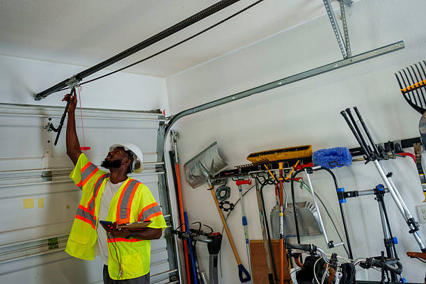 Professional Garage Door Panel Replacement technician working in Riverside, UT